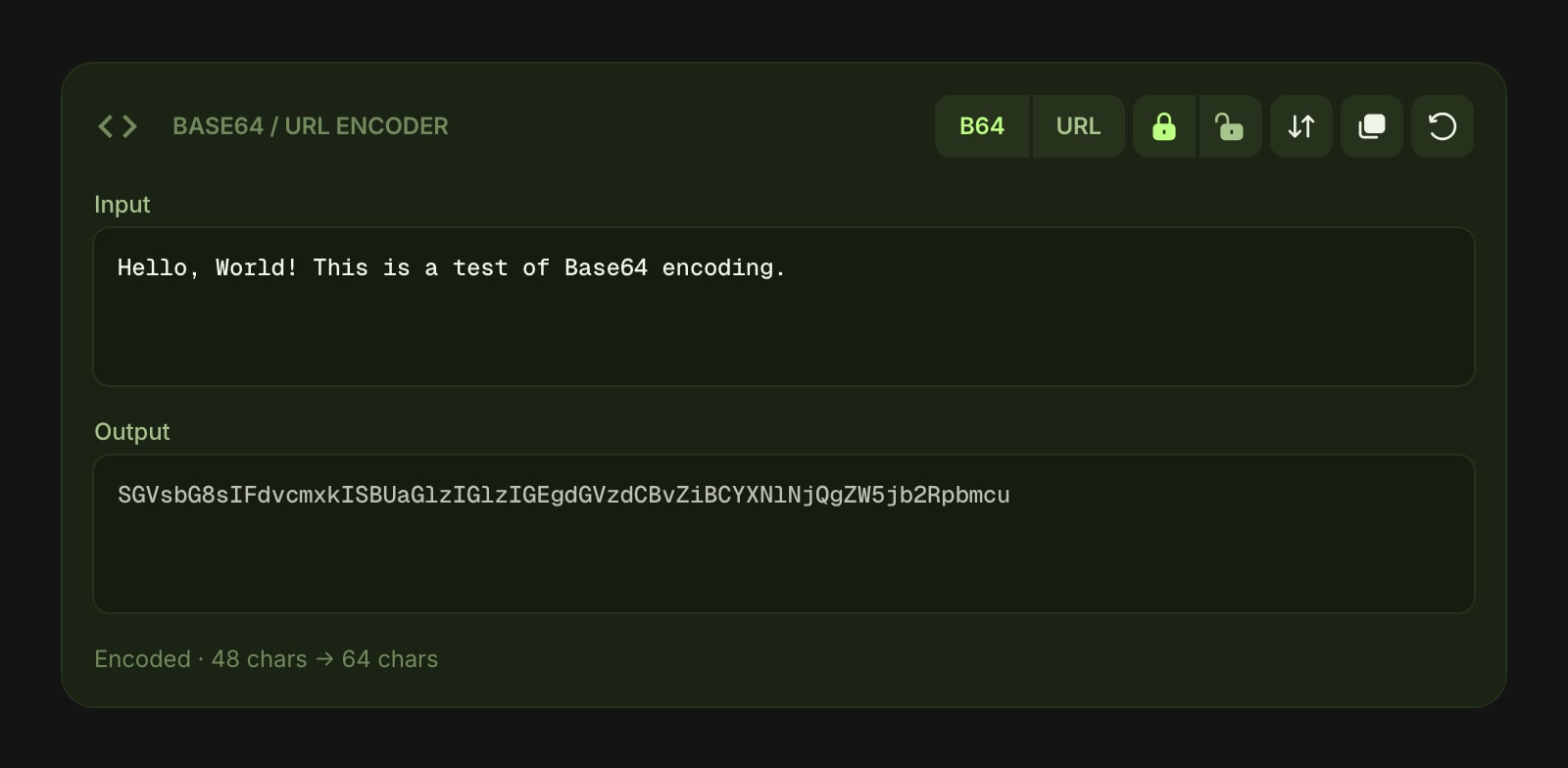 Base64UrlEncoder color dim
