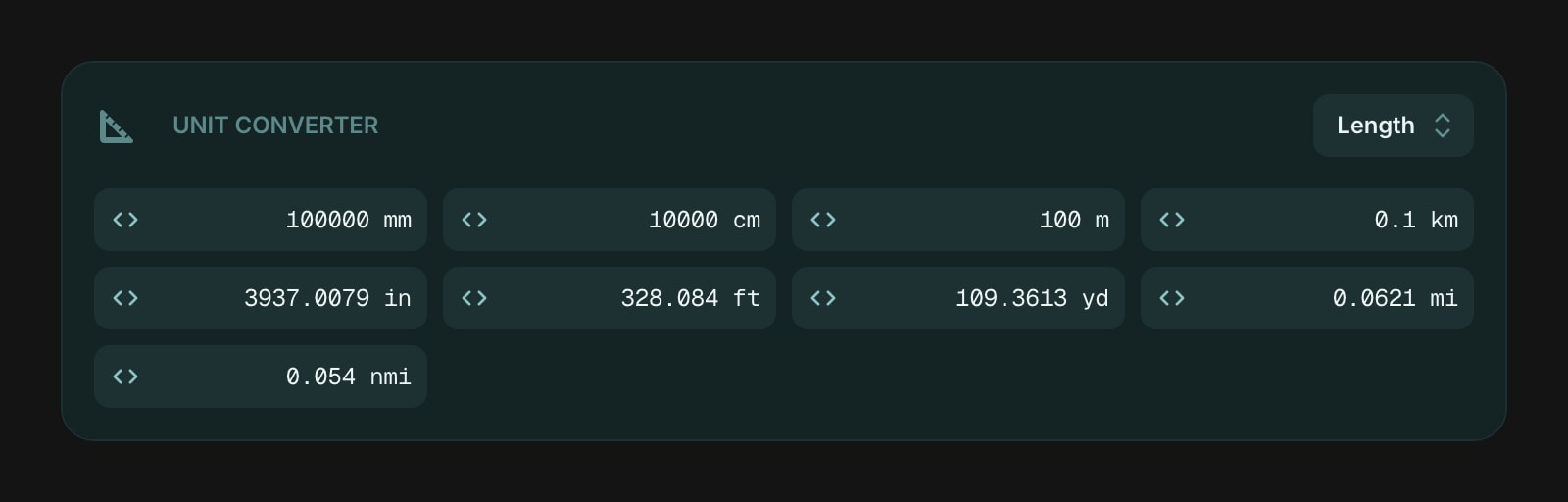 UnitConverter color dim