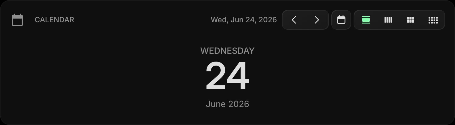 Calendar dark day