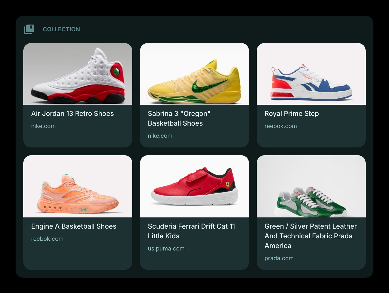 Collection color dark