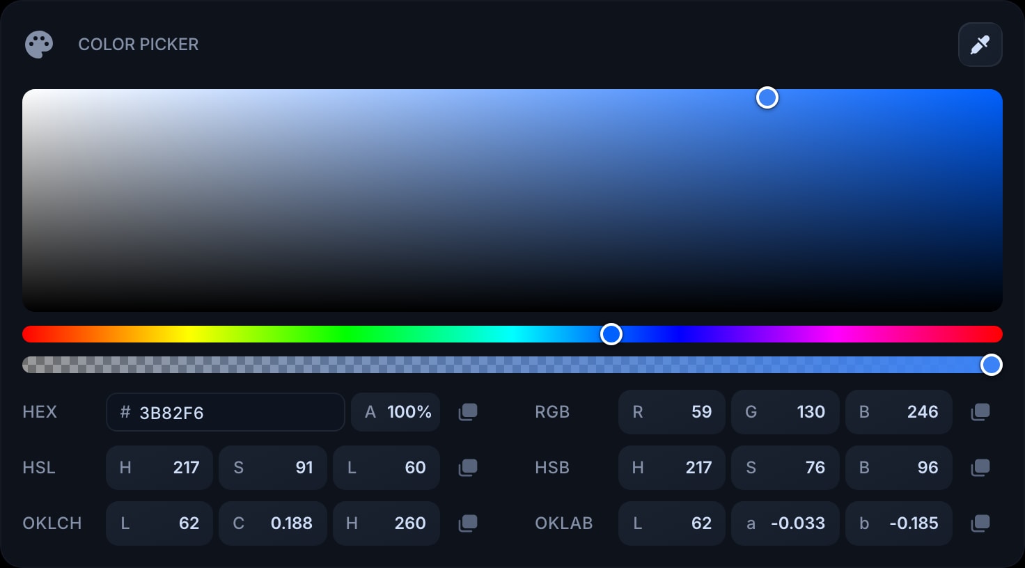 ColorPicker color dark