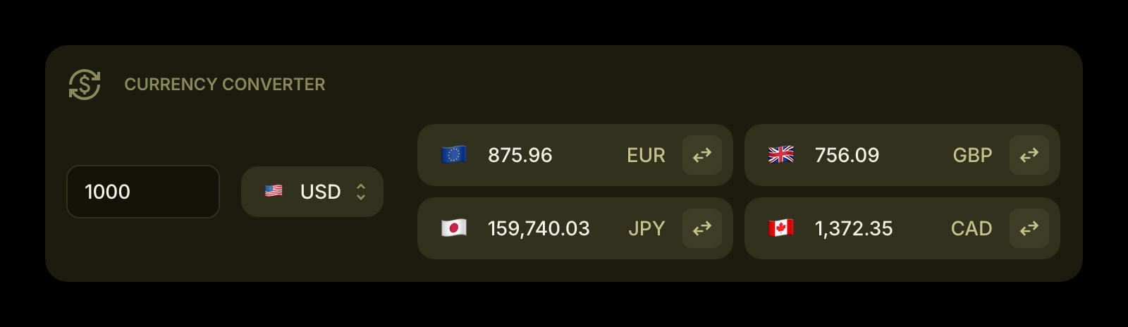 CurrencyConverter color dark