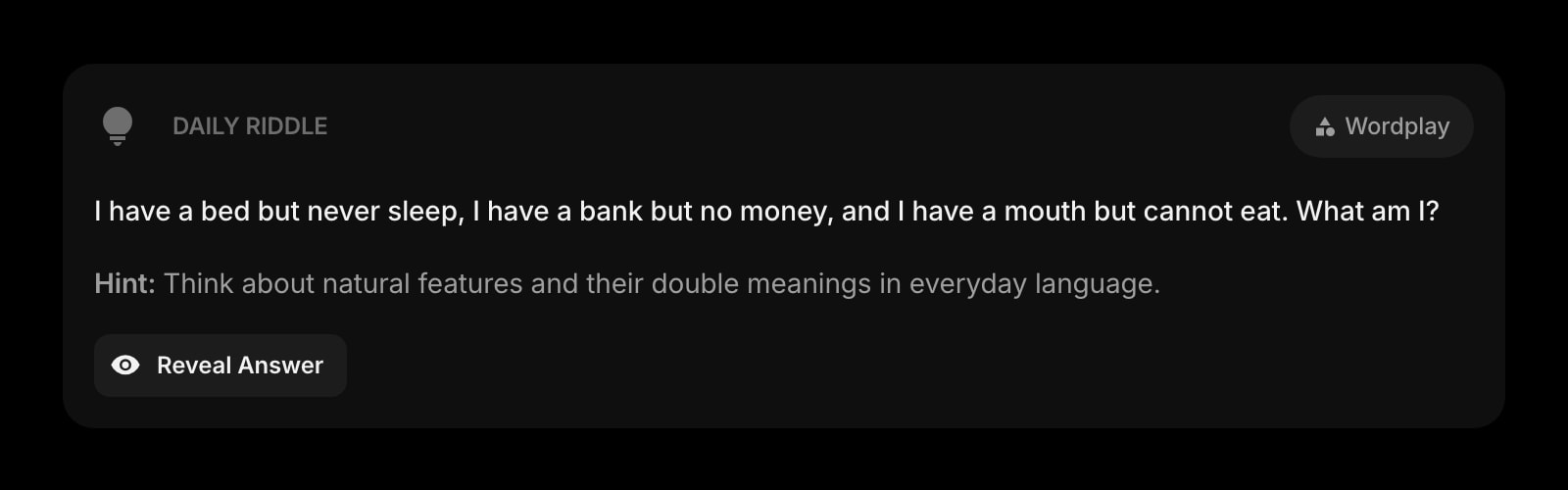 DailyRiddle dark hint