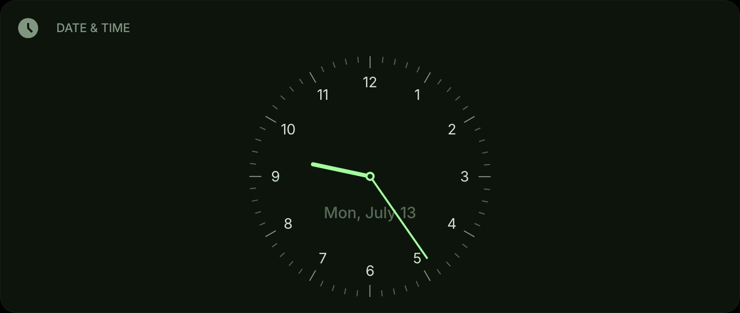 DateTime dark watchface usual color