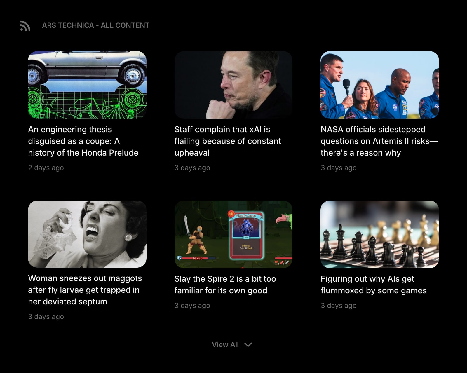 Feed dark grid clear