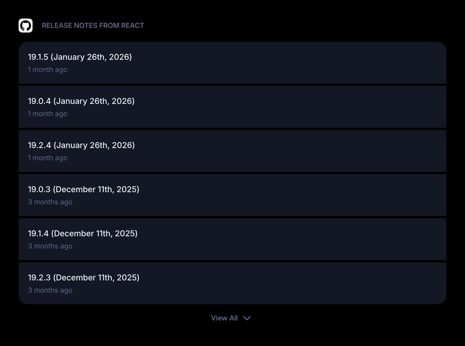 GitHubReleases color dark