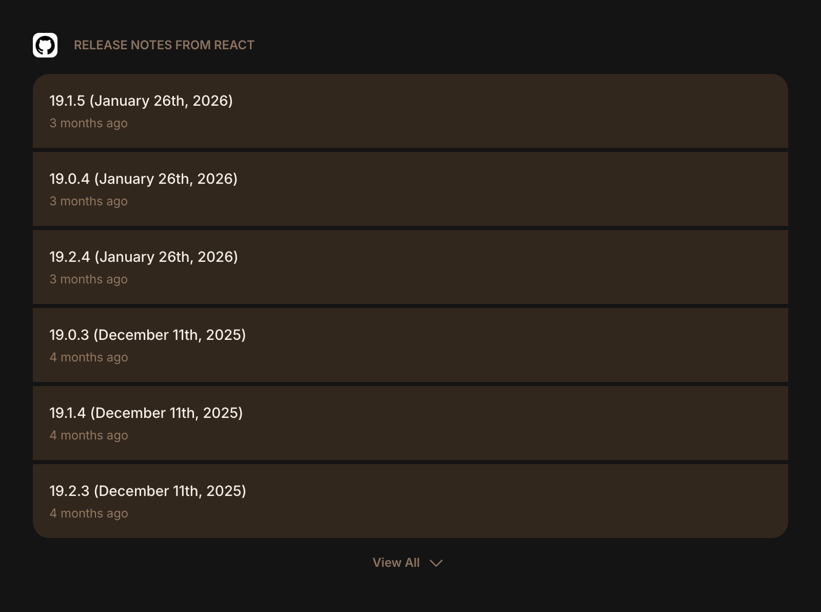 GitHubReleases color dim