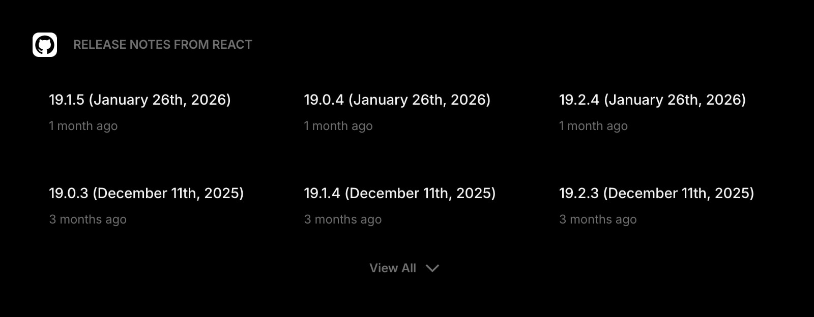 GitHubReleases dark grid clear