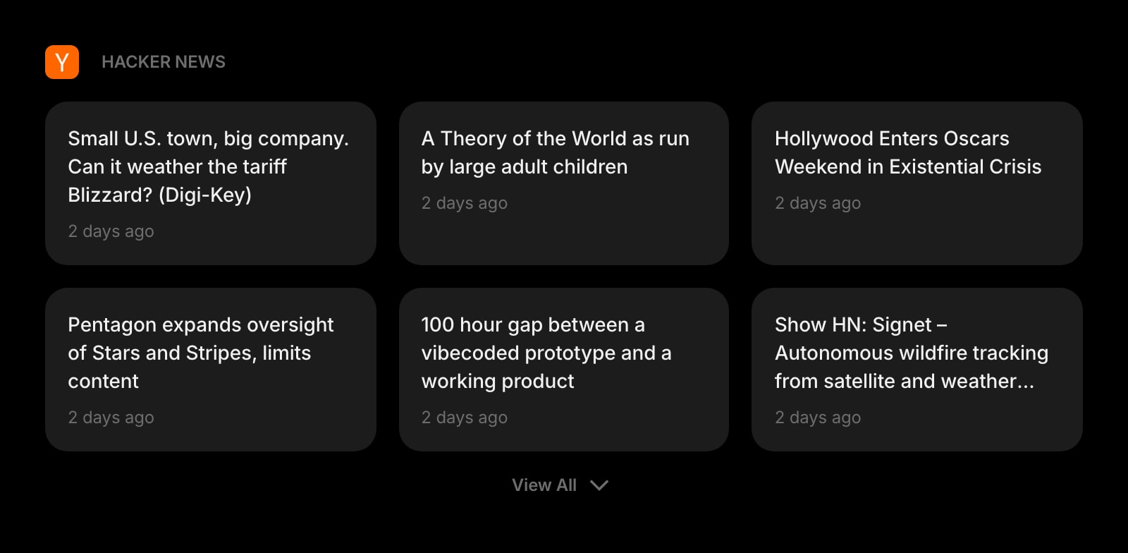 HackerNews dark grid solid