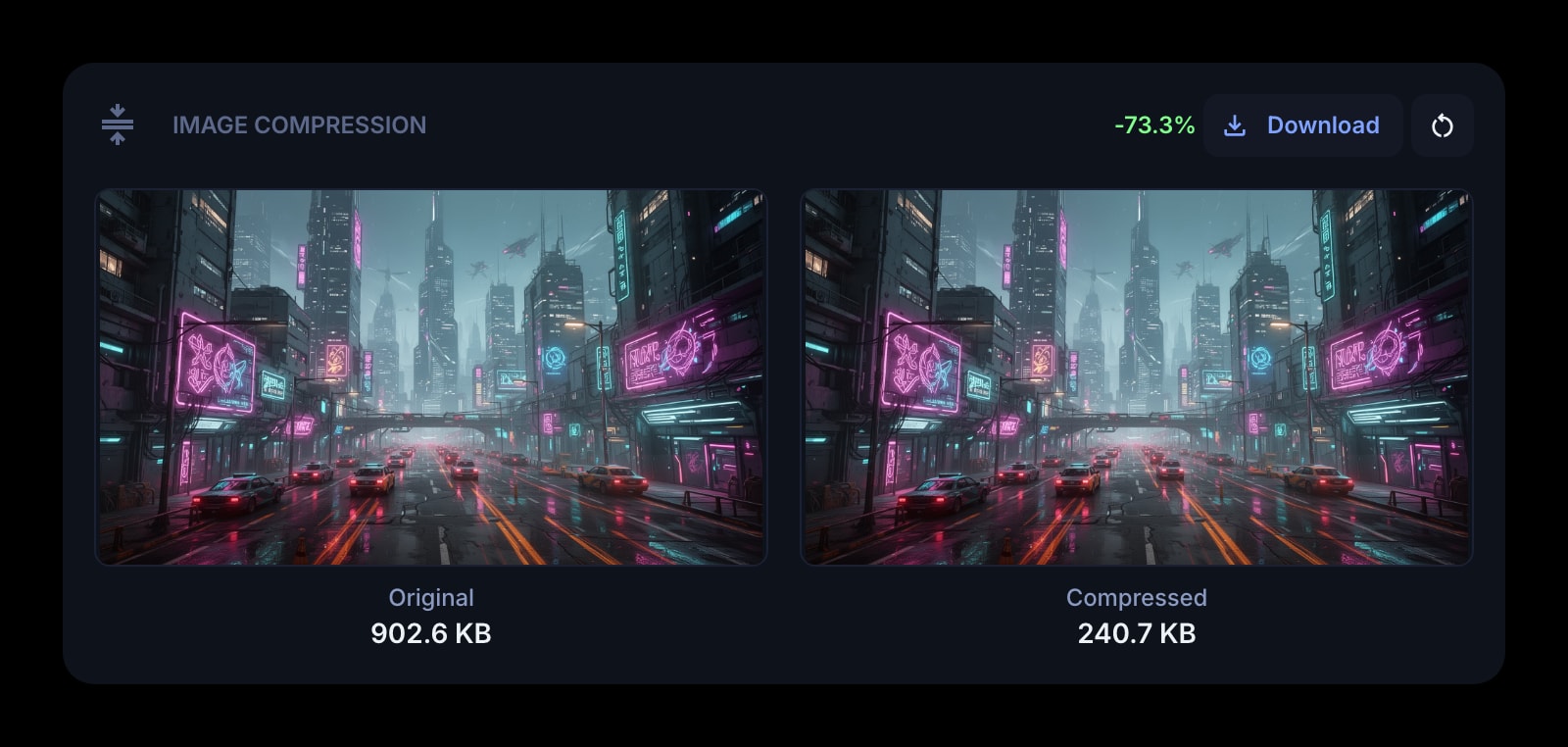 ImageCompression color dark