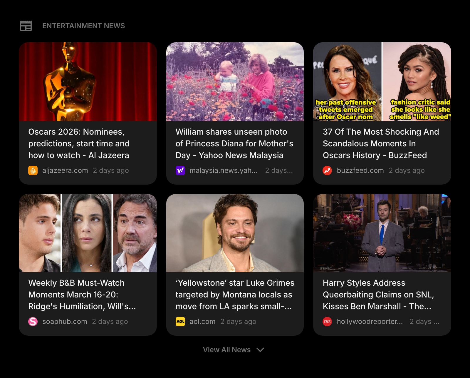 News dark grid solid