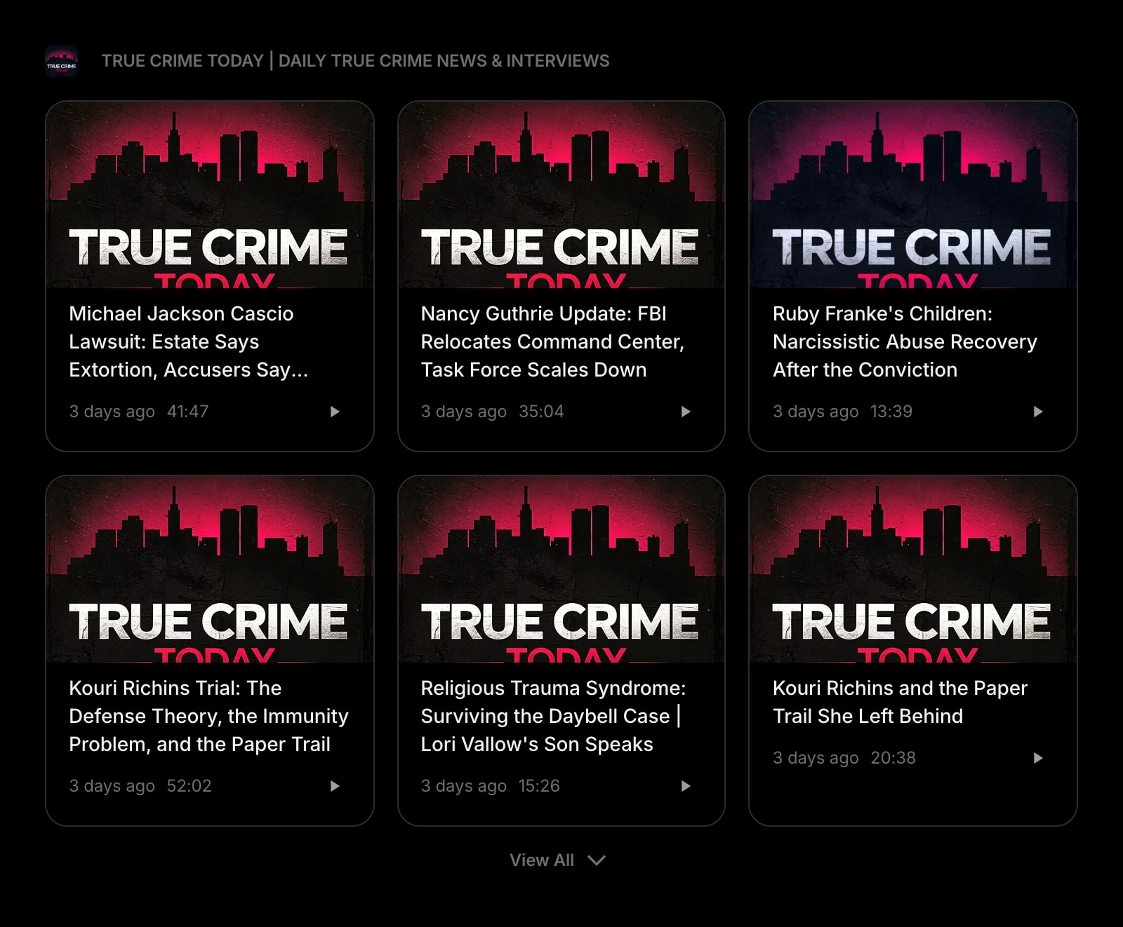 Podcast dark grid outline