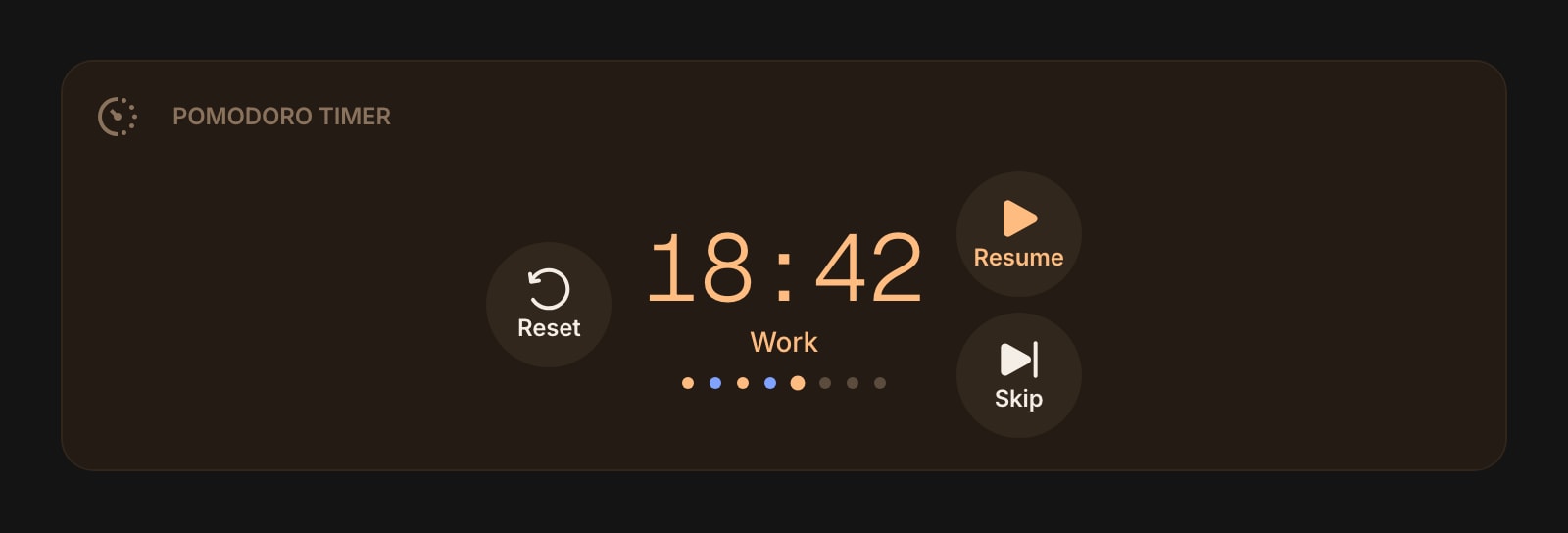 PomodoroTimer color dim