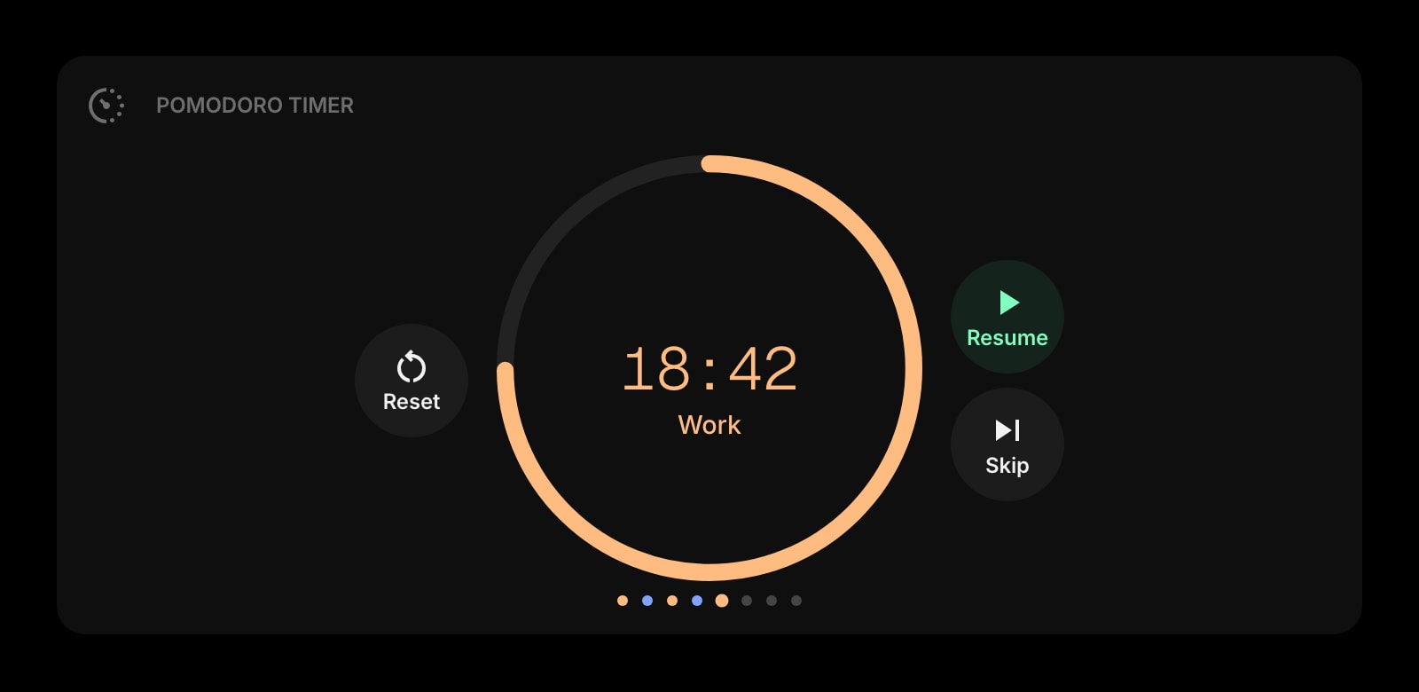 PomodoroTimer dark circular
