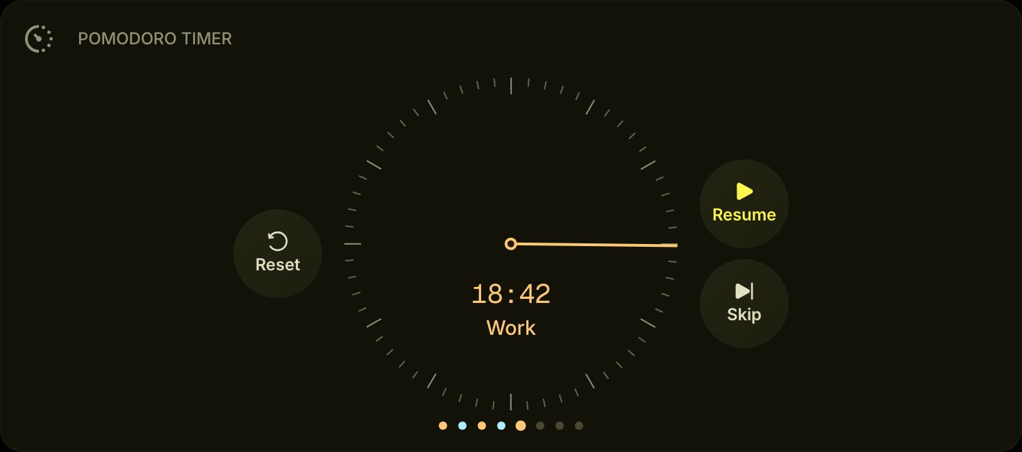 PomodoroTimer dark watchface usual color