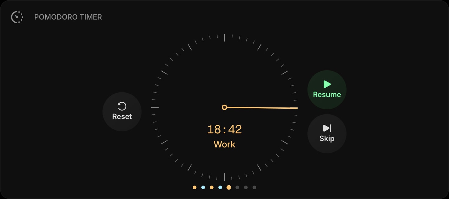 PomodoroTimer dark watchface usual