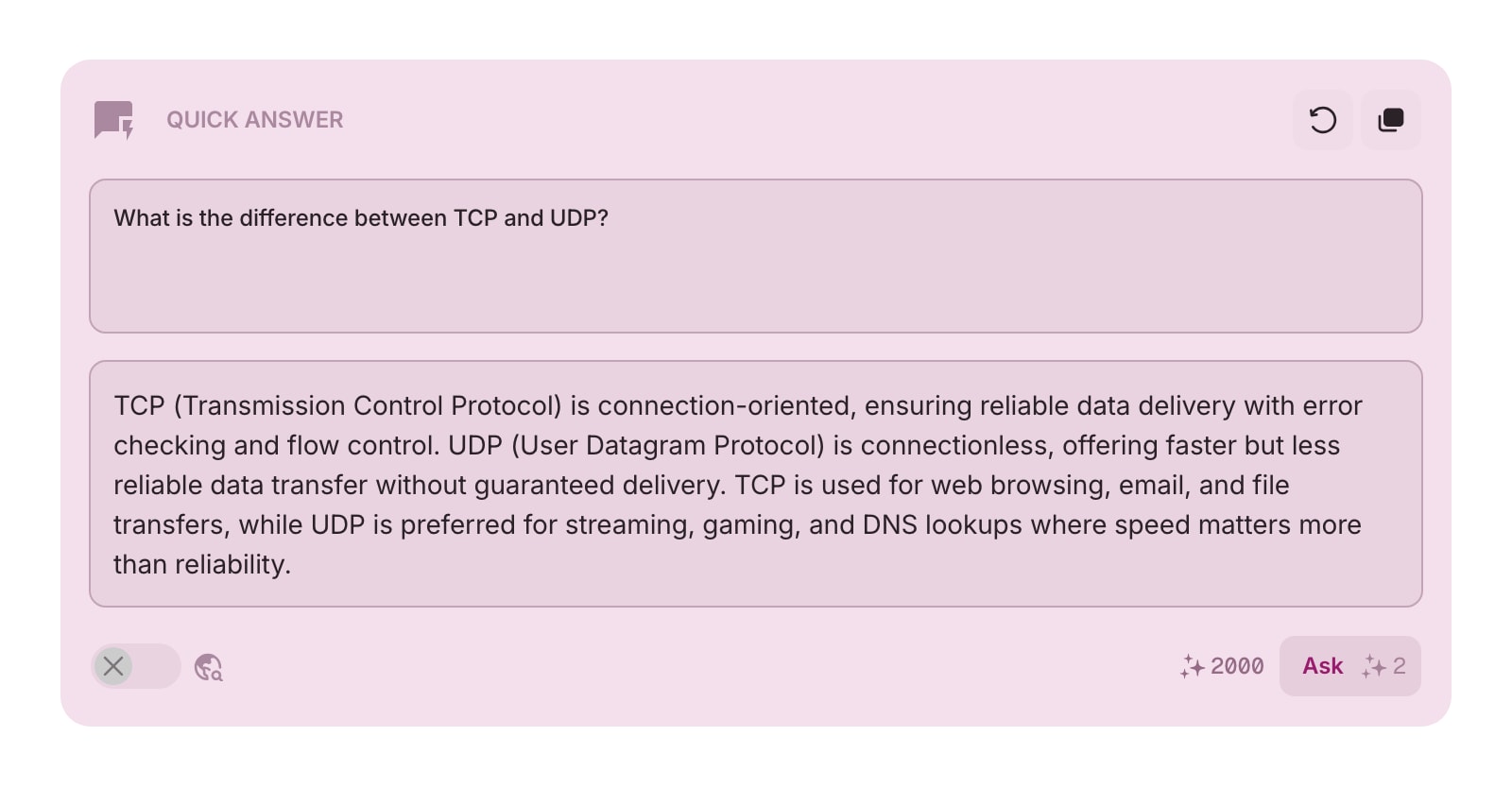 QuickAnswer color light