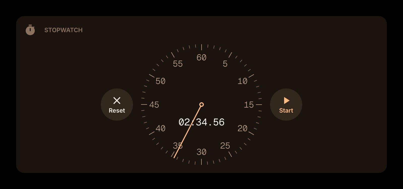 Stopwatch color dark