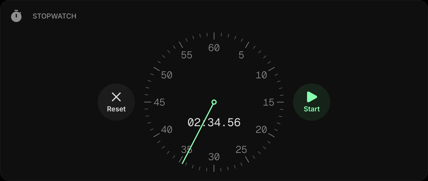 Stopwatch dark watchface usual
