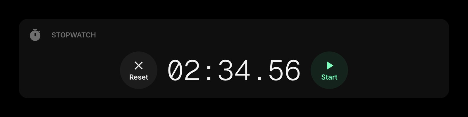 Stopwatch dark watchface