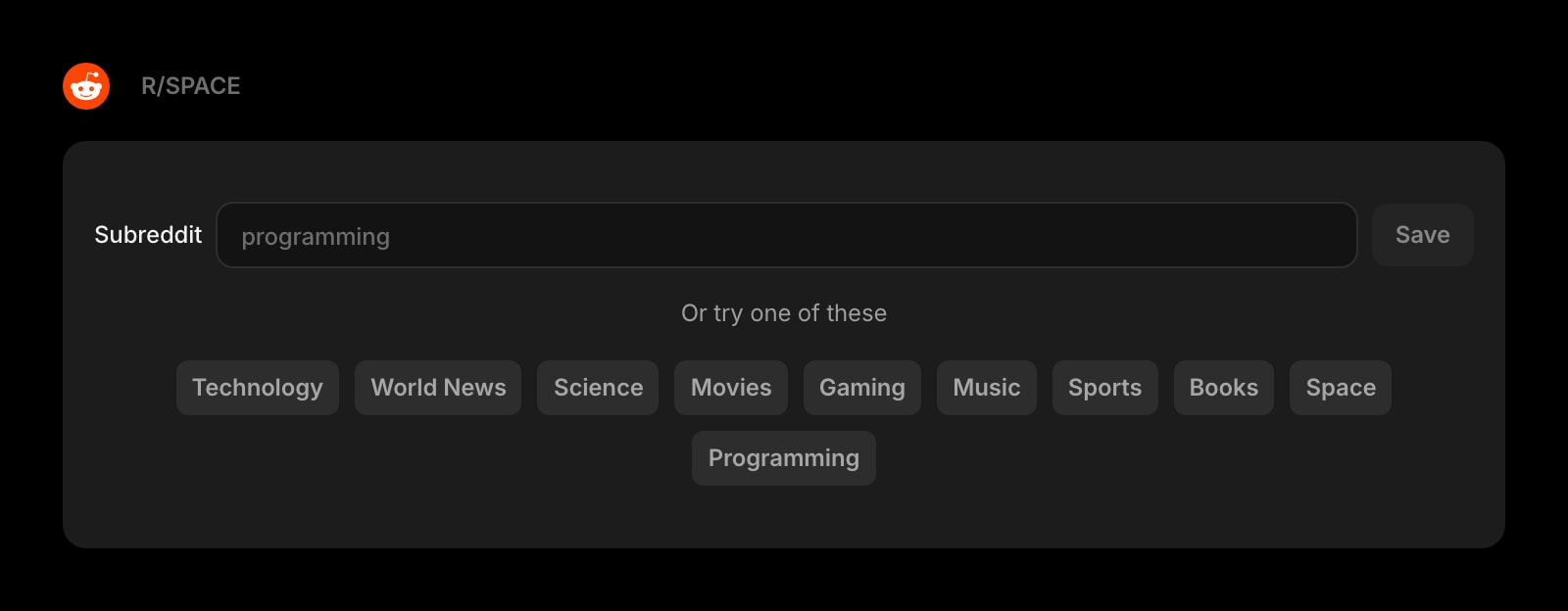 Subreddit dark setup