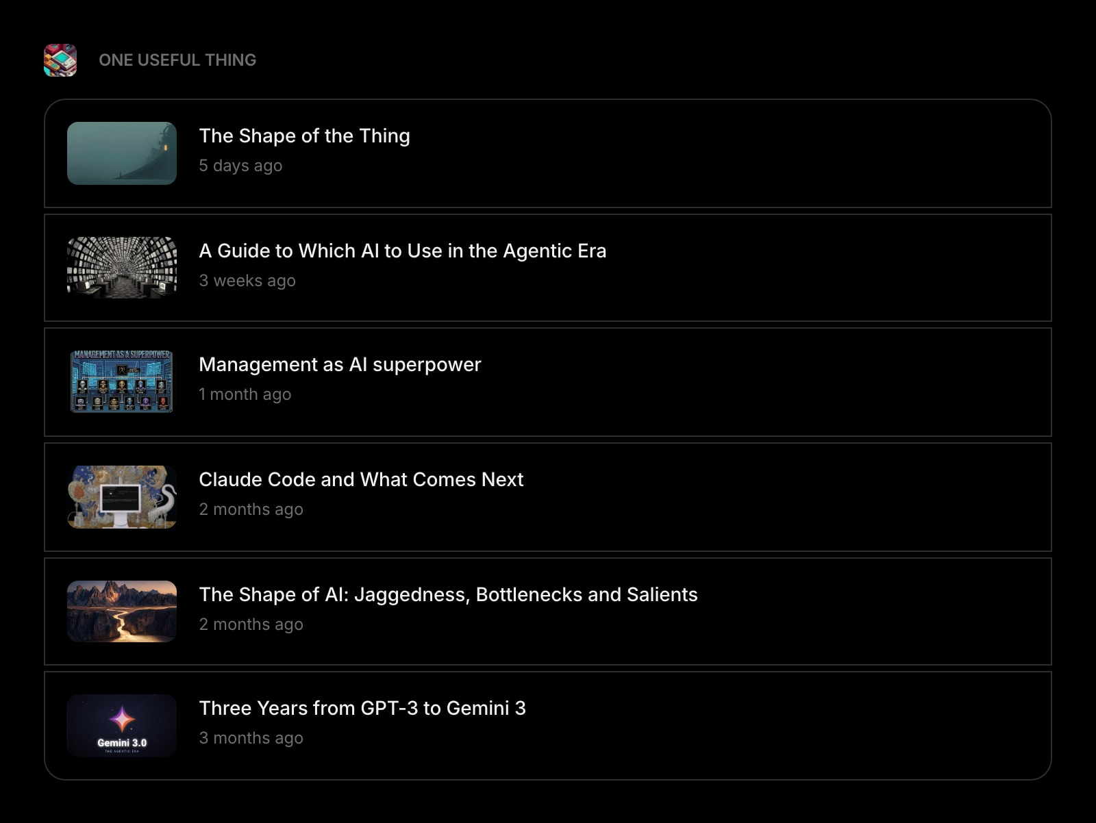 Substack dark list outline