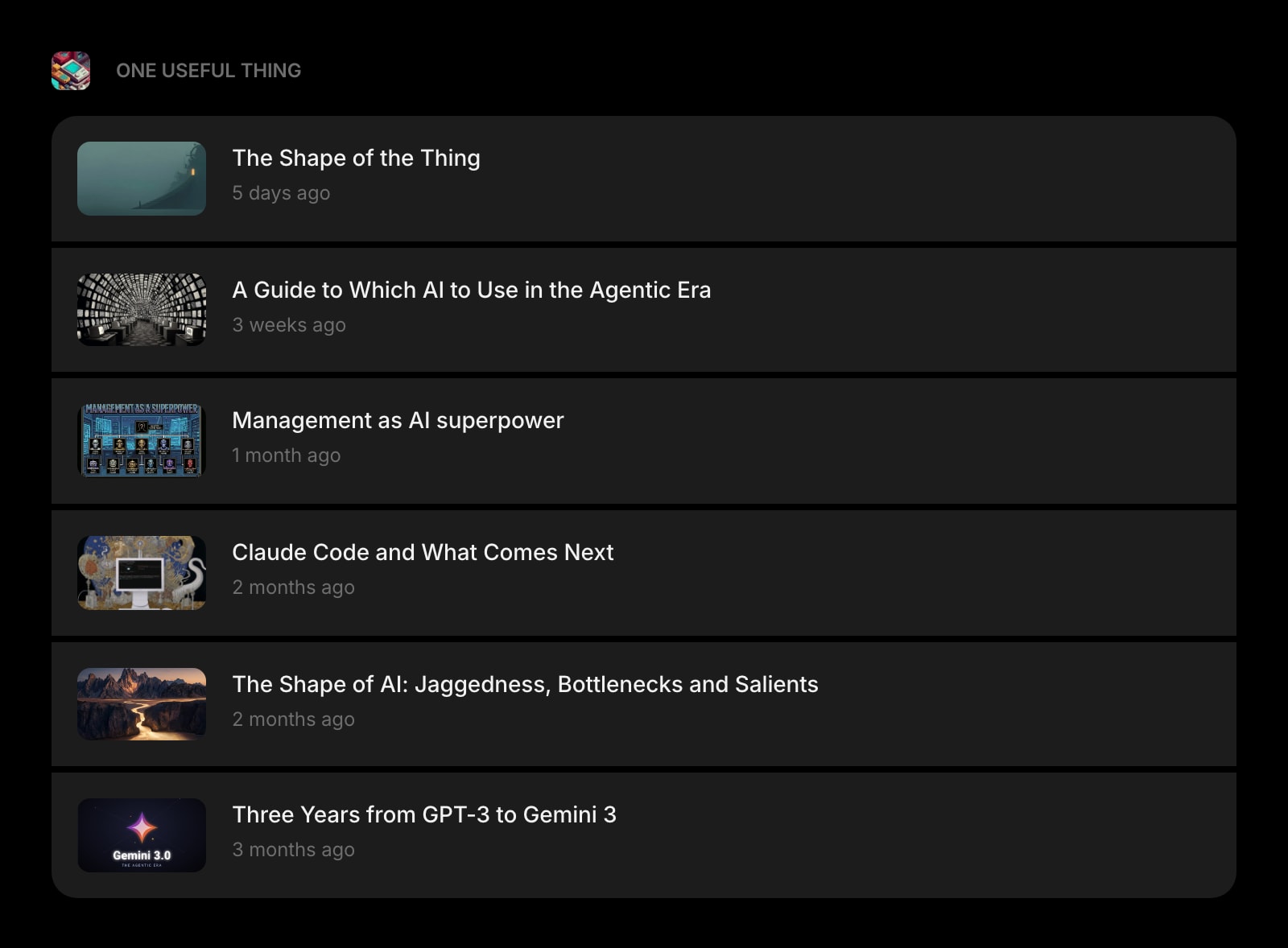 Substack dark list solid