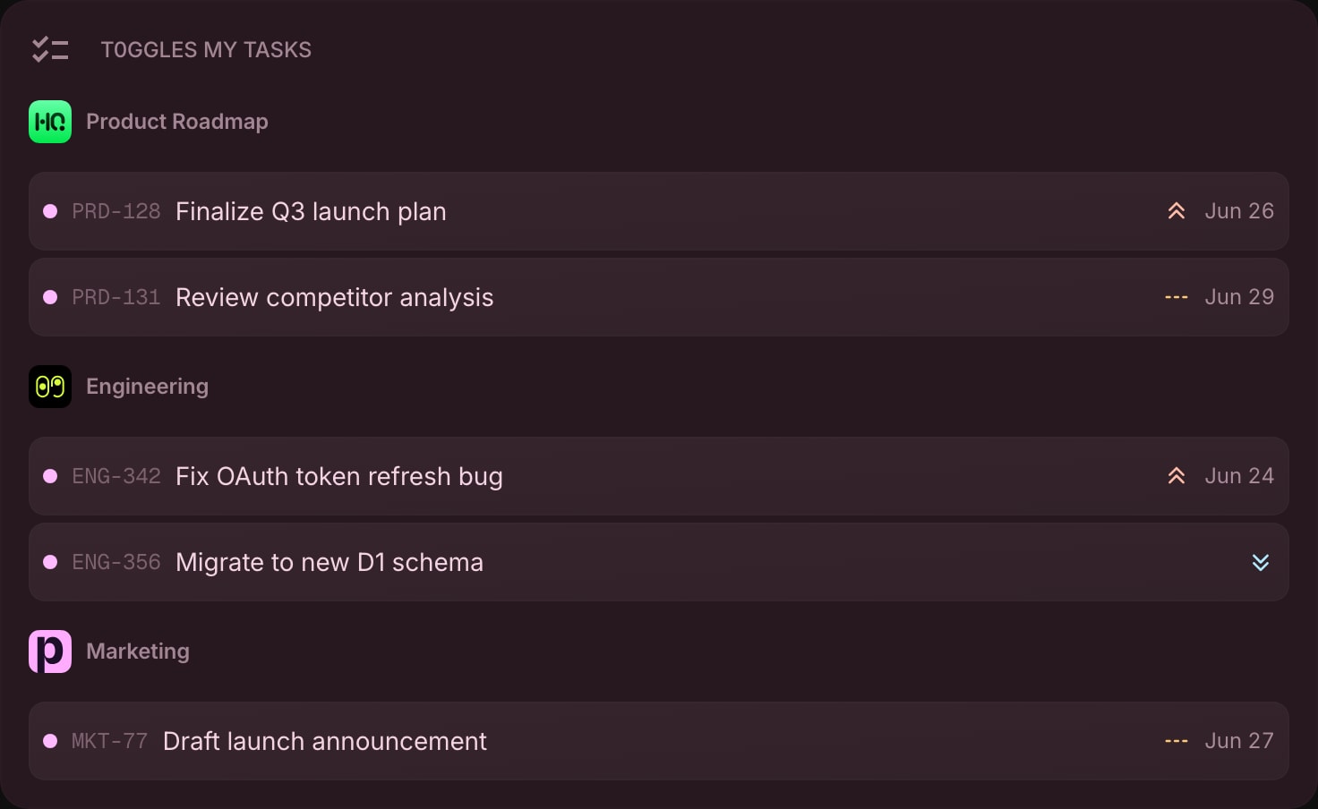 T0gglesMyTasks color dim