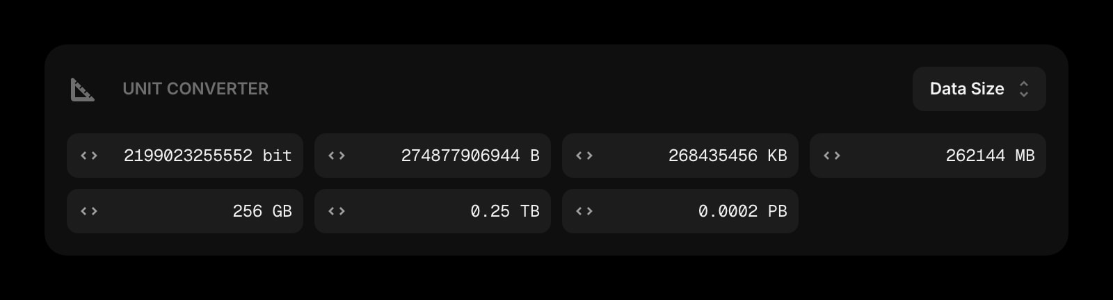 UnitConverter dark data size