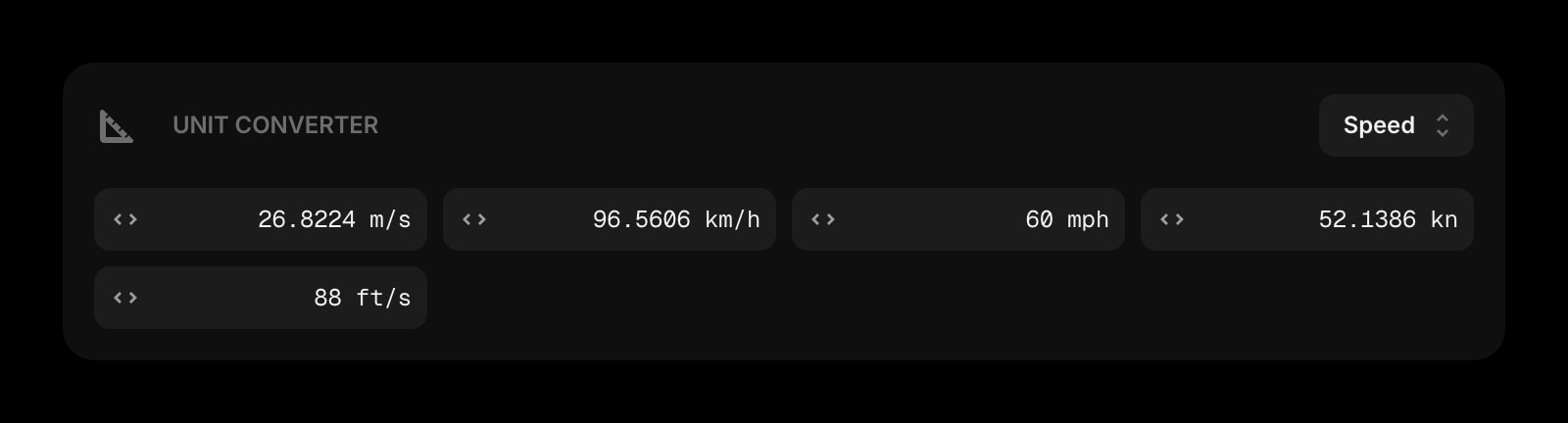 UnitConverter dark speed
