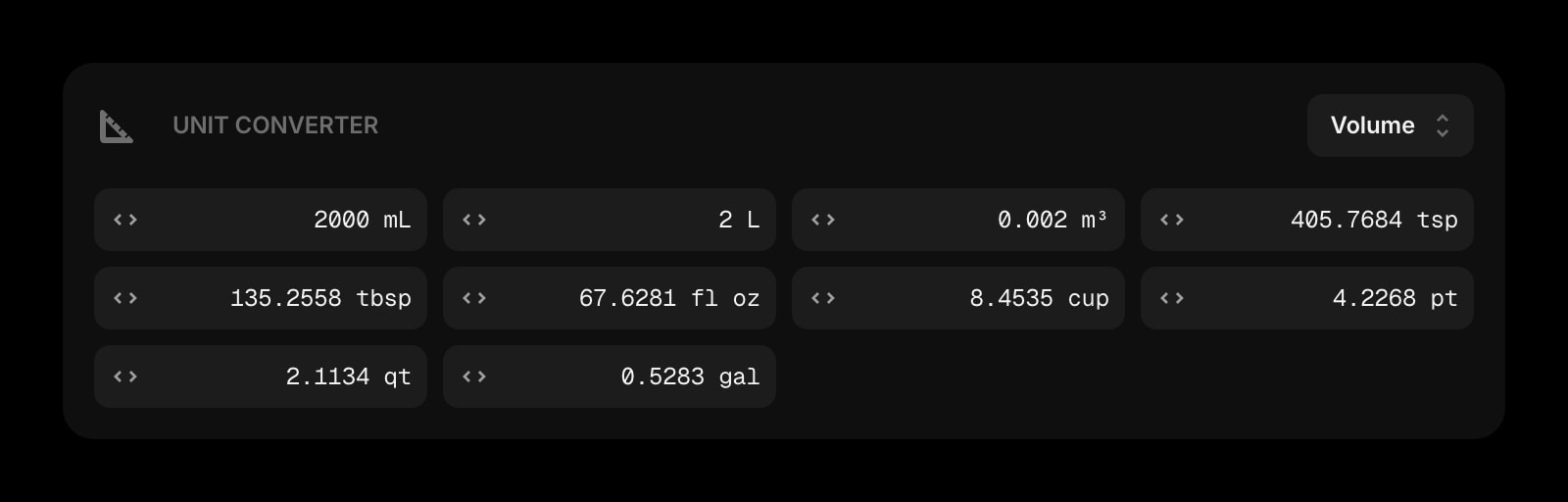 UnitConverter dark volume