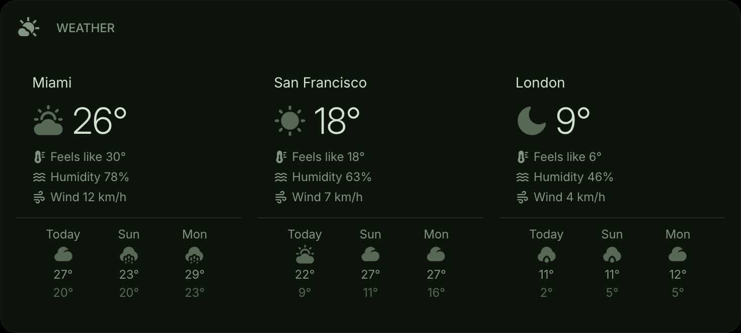 Weather dark clear color