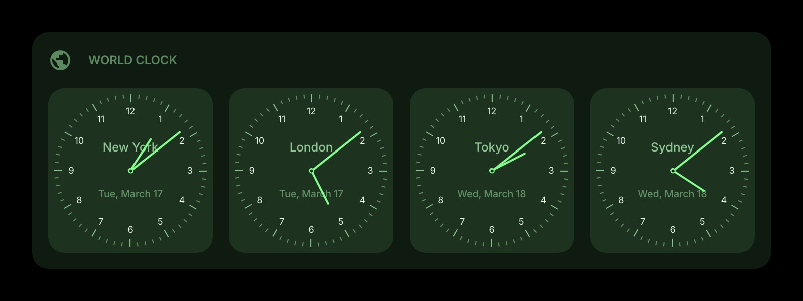 WorldClock color dark