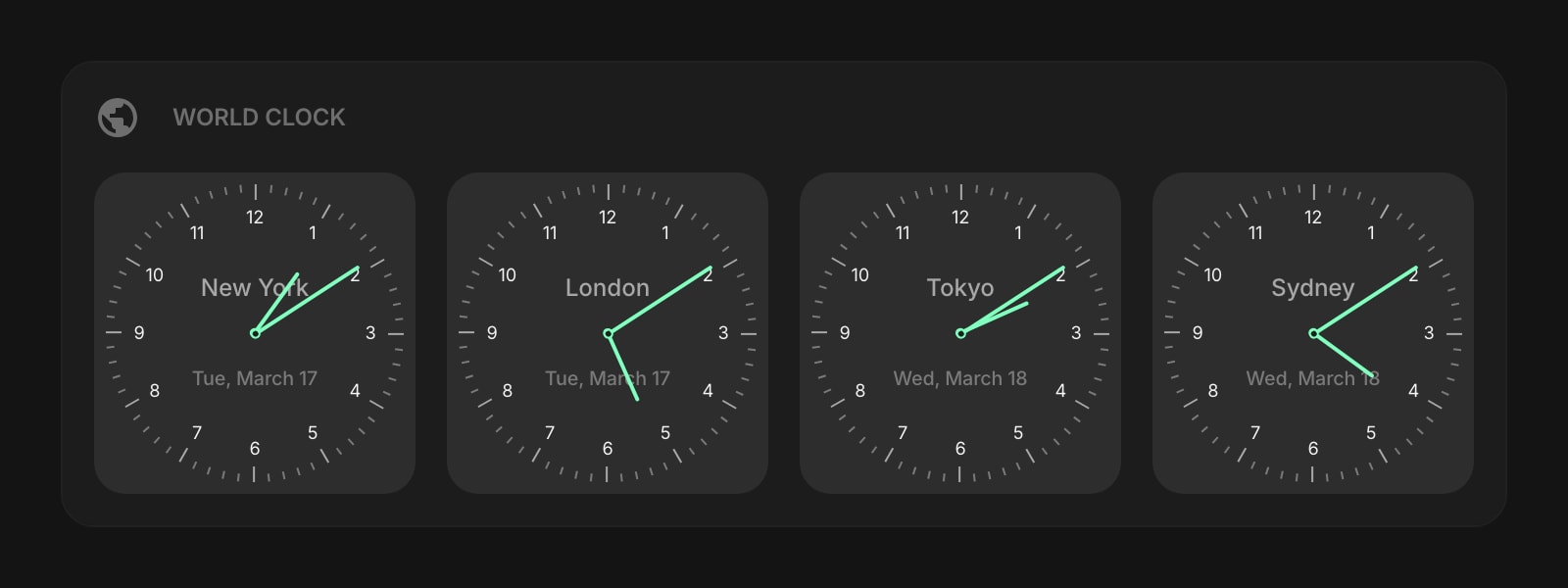 WorldClock dim