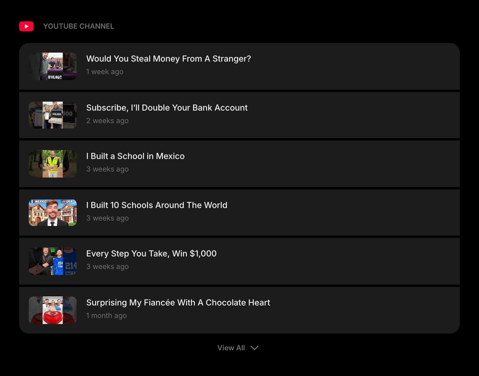 YouTubeChannel dark list solid